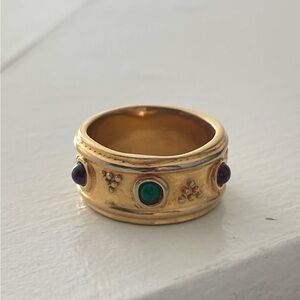 Vintage Byzantine Style Multi-Gemstone Band Ring from The Museum Company